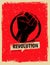 Revolution SocialProtest Creative Grunge Vector Concept on Rough Grunge Background