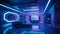 Revolutionary Bionic Design: Electric Blue and Bright Purple Interior