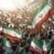 Revolutionary fervor: Crowds in Tehran cheer with waving Iranian flags