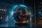 Revolutionary Holographic Globe: Blockchain Nodes Illuminate the World in Stunning 8K Cinematic Detail