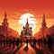 Revolutionary Moscow: A Vibrant and Bustling Red Square
