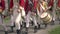 Revolutionary War Army marching by