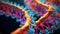 Revolutionizing DNA: Microscopic View of CRISPR-Cas9 Mechanism Editing DNA Strand Vibrant Scientific Image