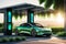 Revolutionizing Transportation, Futuristic Electric Car Charging