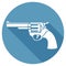 Revolver gun flat icon vector illustration