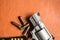 Revolver handgun with ammunition bullet