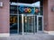 Revolving door entrance to Google Corporate Campus in Chicago.