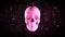 Revolving pink skull