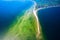 Rewa, Poland. Aerial view of Isthmus Rewski in summer at the Baltic Sea in Rewa, Pomeranian voivodship, Poland