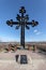 Rewa, Poland, February 26. Big steel cross in Rewa Headland