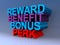 Reward benefit bonus perk on blue