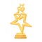 The reward in the form of gold stars on a stand. The award winner of the singing contest.Awards and trophies single icon