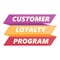 Reward loyalty program icon cartoon vector. Happy consumer