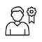Rewarding Employees icon vector image. Suitable for mobile apps, web apps and print media.