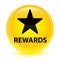 Rewards (star icon) glassy yellow round button