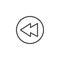 Rewind button line icon