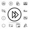 rewind mark in a circle icon. web icons universal set for web and mobile