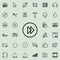 rewind mark in a circle outline icon. Detailed set of minimalistic line icons. Premium graphic design. One of the collection icons