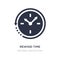 rewind time icon on white background. Simple element illustration from General concept