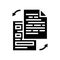 rewriting text glyph icon vector illustration