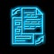 rewriting text neon glow icon illustration
