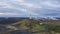 Reykjanes Lighthouse at Sunset. Iceland. Aerial View