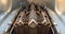 REYKJAVIK, ICELAND - July 2, 2018: Pipes of the organ in Hallgrimskirkja Church, bottom view