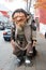 Reykjavik, Iceland - October 12, 2017: funny troll figure on street. Ugly troll figure. Funny and ugly at the same time