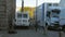 Reykjavik, Iceland - SEP, 2016: cars of RUV are parked near parliament building, preparing