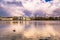 Reykjavik - May 02, 2018: Panorama of Reykjavik from the Tjornin Lake, Iceland