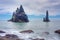 Reynisdrangar basalt sea stacks, Iceland