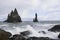 Reynisdrangar basalt sea stacks, Iceland