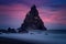 Reynisdrangar pyramid sunset