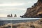 Reynisdrangar view in wintertime in Vik, Iceland