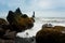 Reynisfjara lava beach view, south Iceland landscape