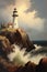 Reynold\\\'s Lighthouse: A Beacon of Strength Amidst the White-Silv