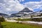 Reynolds Mountain at Logan Pass in Glacier National Park in Montana USA