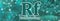Rf symbol. Rutherfordium chemical element