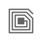 RFID chip line icon.