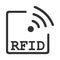 RFID icon. Radio tag symbol. Chip for signature identification vector