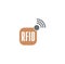 RFID related icon on background for graphic and web design. Creative illustration concept symbol for web or mobile app.