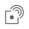 RFID tag and line icon.