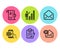 Rfp, Report and Graph chart icons set. Mail, Messenger mail signs. Request for proposal, Work statistics. Vector