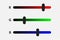 Rgb color concept illustration. Horizontal indicator ruler bar icon in flat