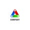RGB Triangle Logo Concept, Social Network, Multimedia Company Logo Design Template