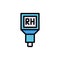 Rh meter, chemistry icon. Simple color with outline vector elements of stinks icons for ui and ux, website or mobile application