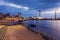 Rheinknie Bridge and Rhine Tower in Dusseldorf