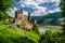 Rheinstein Castle at Rhine Valley Rhine Gorge in Germany