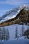 Rhemes valley and mountains in winter, Aosta, Italy