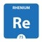 Rhenium Chemical 75 element of periodic table. Molecule And Communication Background. Rhenium Chemical Re, laboratory and science
